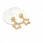 Modern Gold Star Abstract Geometric Design Metal Post Dangle Earrings Trend 2.25