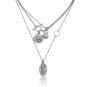Silver Face Head MultiLayered Coin Necklace Pendant Chain Jewelry Trendy Style