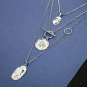 Silver Face Head MultiLayered Coin Necklace Pendant Chain Jewelry Trendy Style