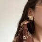 Gorgeous Gold Face Mask Pendant Geometric Trendy Fashion Jewelry Stud Earrings