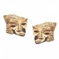 Gorgeous Gold Face Mask Pendant Geometric Trendy Fashion Jewelry Stud Earrings