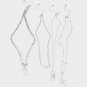Silver Multi Layered Necklace Pendant Style Statement Chain Set Fashion Jewelry