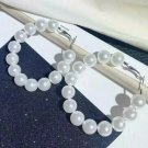 Big Silver White Multi Beaded Pearl Hoop Earrings Design Fashion Jewelry Trendy