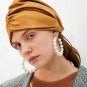 Big Silver White Multi Beaded Pearl Hoop Earrings Design Fashion Jewelry Trendy