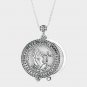 Long Silver Hands Necklace Round Magnifying Glass Pendant Chain Jewelry Trendy