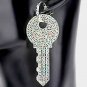 Silver Rhinestone Key Shaped Cute Fashion Trendy Dangle Earrings Bling Jewelry 3