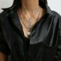 Silver Multi Layered Necklace Virgin Mary Pendant Statement Chain Jewelry Set