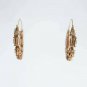 Gold Geometric Crystal Fashion Stylish Trendy Drop Bling Hoop Earrings Jewelry