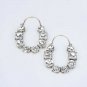 Gold Geometric Crystal Fashion Stylish Trendy Drop Bling Hoop Earrings Jewelry