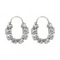 Gold Geometric Crystal Fashion Stylish Trendy Drop Bling Hoop Earrings Jewelry