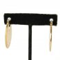Yellow Gold Lemon Geometric Crystal Fashion Stylish Trendy Bling Hoop Earrings