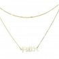 Gold FAITH Worded Pendant Necklace Charm Style Chain Cute Fun Fashion Jewelry