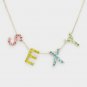 Gold SEXY Pendant MultiColored Statement Chain Word Necklace Fashion Jewelry Set