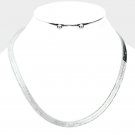 Silver Snake Style Chain Metal Casual Simple Necklace Fashion Jewelry Set Trendy