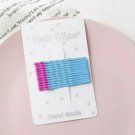 12 Piece Pink and Blue Matchstick Bobby Pin Hair Clip Accessory Barrettes