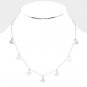 Silver Butterfly Necklace Collar Pendant Chain Statement Charm Fashion Jewelry