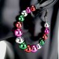 Colorful Christmas Tree Ball Ornament Fun Fashion Stylish Trendy Hoop Earrings
