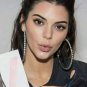 Silver Rhinestone Round Shaped Fun Fashion Stylish Trendy Bling Hoop Earrings