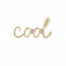 Gold COOL Brooch Word Style Statement Pin Brooch Fun Trend Style Fashion Jewelry