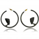 Black Nefertiti Egyptian Queen Hoop Earrings Cute Stylish Fashion Jewelry Trendy