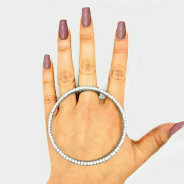 Big Round Rhinestone Silver Crystal Ring Oversized Style Finger Fashion Jewelry