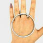 Big Round Rhinestone Silver Crystal Ring Oversized Style Finger Fashion Jewelry