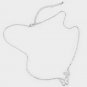 Silver Butterfly Necklace Double Pendant Chain Statement Charm Fashion Jewelry