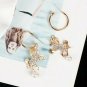 Gold Unicorn Rhinestone Crystal Fun Fashion Stylish Trend Modern Dangle Earrings