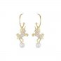 Gold Unicorn Rhinestone Crystal Fun Fashion Stylish Trend Modern Dangle Earrings