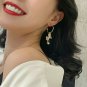 Gold Unicorn Rhinestone Crystal Fun Fashion Stylish Trend Modern Dangle Earrings