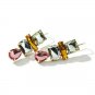 Gold Colorful Crystal Stones Fun Fashion Stylish Trendy Modern Dangle Earrings