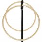 Simple Gold Hoop Clip On Earrings Casual Design Fashion Jewelry Womens 3.25 Inch