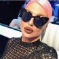 Black Trimmed Cute Sexy Heart Cat Eye Fashion Accessory Sunglasses Retro Trend