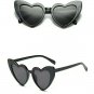 Black Trimmed Cute Sexy Heart Cat Eye Fashion Accessory Sunglasses Retro Trend