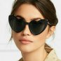 Black Trimmed Cute Sexy Heart Cat Eye Fashion Accessory Sunglasses Retro Trend