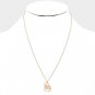 Gold Georgia State Map Shaped Necklace Pendant Style Statement Chain Jewelry