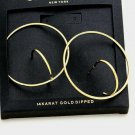 Gold Round Hoop Earrings Large Circle Design Geometric Fashion Jewelry Trend