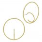 Gold Round Hoop Earrings Large Circle Design Geometric Fashion Jewelry Trend