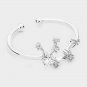 AQUARIUS Sterling Silver Dipped CZ Crystal Ring Zodiac Style Finger Jewelry
