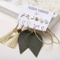 Gold Six Pairs of Hoop and Stud Style Fashion Jewelry Stud Earrings Set Trendy