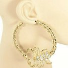 Gold Scorpion Shaped Fun Fashion Trend Modern Style Big Scorpio Hoop Earrings