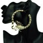 Gold Scorpion Shaped Fun Fashion Trend Modern Style Big Scorpio Hoop Earrings