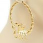 Gold Scorpion Shaped Fun Fashion Trend Modern Style Big Scorpio Hoop Earrings