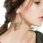 Gold Scorpion Shaped Fun Fashion Trend Modern Style Big Scorpio Hoop Earrings