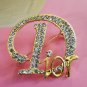 Gold D Brooch Pin Fashion Accessory
