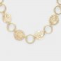Gold Antique Coin Medallion Pendants Necklace Chain Charm Link Fashion Jewelry
