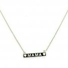 Black Gold MAMA Pendant Bar Style Statement Chain Word Necklace Fashion Jewelry