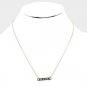 Black Gold MAMA Pendant Bar Style Statement Chain Word Necklace Fashion Jewelry