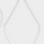 Silver 3.3" 14K Filled Metal Simple Casual Chic Irregular Oval Hoop Earrings