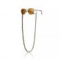 Black Leather Gold Chain Link Fashion Statement Accessory Trend Sunglasses Chain